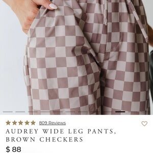Audrey Brown Checkered Pants
